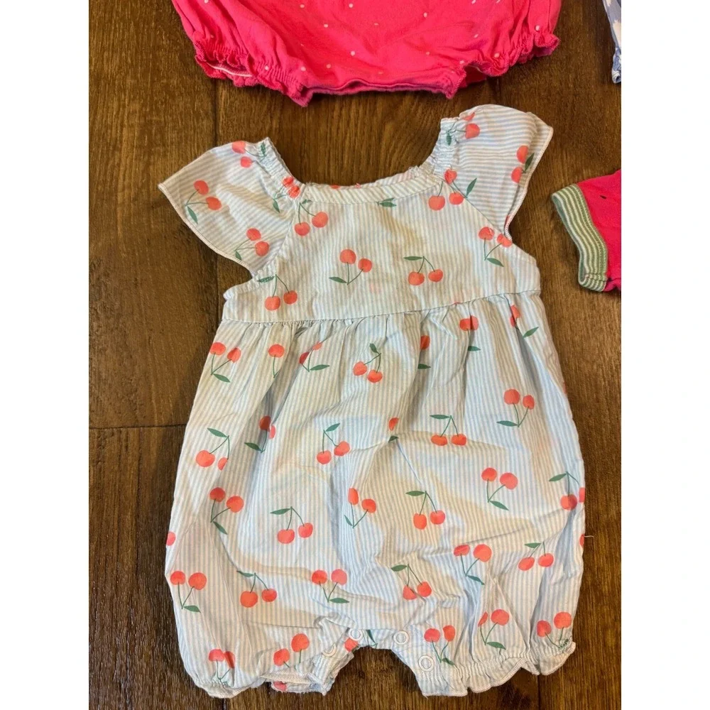 Carters Baby Girl Clothes Lot 3 Months Rompers 1 PC Outfits Summer Shorts Hearts